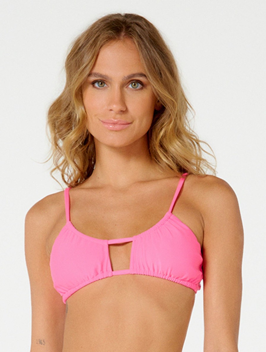 Mulher Blueman Partes De Cima De Biquini | Top Catita Super Neon Rosa