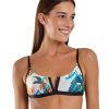 Mulher Blueman Partes De Cima De Biquini | Top Joy Cancun Tropical Mess