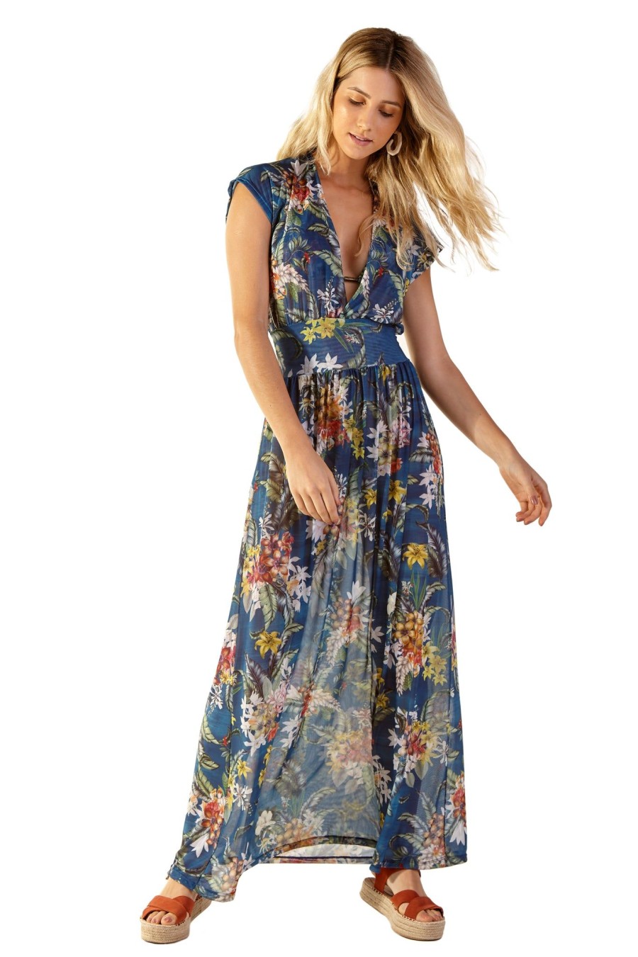 Mulher Blueman Caftans E Quimonos | Tule Arta