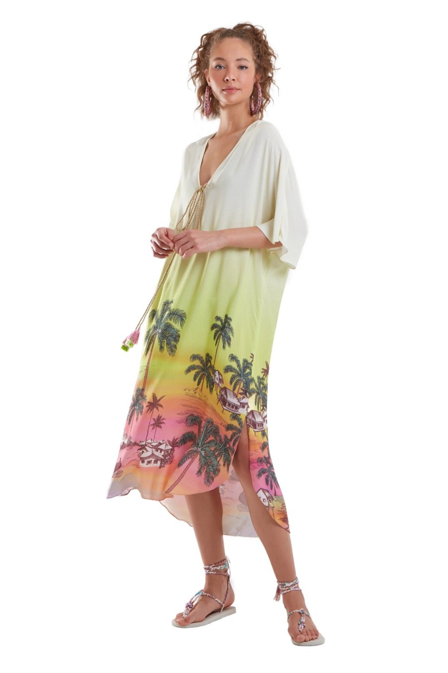 Mulher Blueman Vestidos De Praia | Kaftan Mirra Puerto